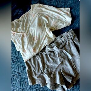Calvin Klein PJ shorts and Soma Cream Top, like new